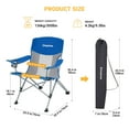 thumbnail image 3 of KingCamp Lightweight Foldable Outdoor Camping Chair, 2 Pack, Blue/Grey, 3 of 12