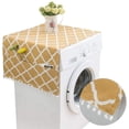 thumbnail image 1 of 130 x 55 cm Fridge Protective Cover with Storage Pockets, Washing Machine Dust Cover, Washing Machine Cover, Washing Machine Protective Cover (yellow), 1 of 5