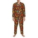 thumbnail image 3 of Fotbe Retro Coffee Pijama de Hombre con Estampado de Manga Larga, Conjunto de 2 Piezas, Ropa de Dormir Suave y Cómoda con Bolsillos-X-Large, 3 of 7