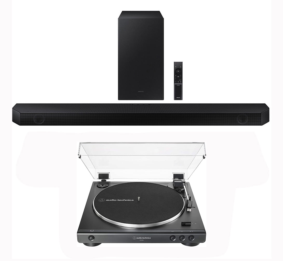 Samsung HWQ600B 3.1.2ch Soundbar with Dolby Audio with AudioTechnica ATLP60XBK Fully