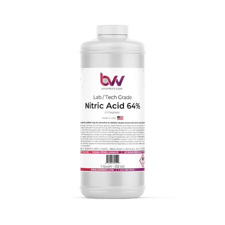 Nitric Acid 64.6% Lab Grade - 1 Quart, 32oz