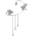 thumbnail image 3 of MasteelfCA Butterfly Earring Sparkling No Piercing Hanging Earring Tassel Style Ear Clip, 3 of 7
