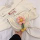 thumbnail image 1 of Granjero Gordo Bolso de mano tejido y bolsas de cosméticos, bolso de mano tejido elegante de playa de verano, bolso de hombro de 9,44 x 3,54 x 6,29 pulgadas (multicolor A), 1 of 4