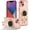 Pink, variant on for iPhone 14 Case Cute 6D Astronaut Case with Stand Function Luxury Plating Case Cover Slim Fit Soft TPU Shockproof Bumper Protective Electroplated Case for Girls Boys,6.1 inch,White