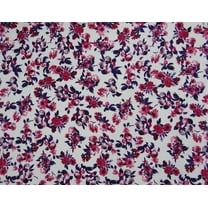 "White Rayon Designer Material 42"Wide Floral Printed Fabric Sewing By The Yard"