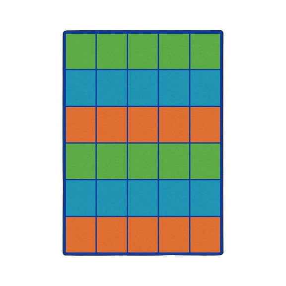 Squares to Spare 10'9" x 13'2" Area Rug In Color Multi-Color:Multi,Material:Nylon