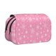 thumbnail image 1 of Disketp Snowflake pink backgrounds Estuche de Lápices de Doble Capa con Tapa Abatible y Cremallera, Organizador Escolar para Adolescentes y Adultos, 1 of 7