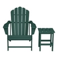 thumbnail image 4 of WestinTrends Highland Outdoor Patio HDPE Adirondack Chair With Cup Holder and Table Set, Dark Green, 4 of 11