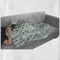 thumbnail image 6 of Modern Soft Flannel Fleece Throw Blanket, Retro 60s 70s Vintage Geometrical Circles Dots Points Ombre Image, Cozy Plush for Indoor and Outdoor Use, 70" x 90", Hunter Green Turquoise, by Ambesonne, 6 of 6