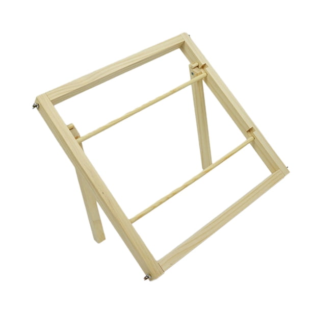 Estante de cinta de madera Organizador decorativo de 2 niveles Ahorro de espacio Fácil de usar Durable para trenzar Carrete de cabello Hilo de coser Baoblaze Estante de cinta de madera