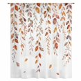 thumbnail image 2 of Eucalyptus Leaves Fall Sheer Curtains 63 Inch Length, Light Filtering Voile Curtain Panel, Thanksgiving Weep Leaf Botanical Rod Pocket Drapes Window Treatments for Living Room Bedroom 52"x63", 2 of 9