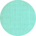 thumbnail image 1 of Ahgly Company Indoor Round Abstract Light Blue Modern Area Rugs, 5' Round, 1 of 4