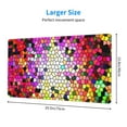 thumbnail image 3 of Kdxio Colorful Tie Dye Stained Glass 3 Print Large Gaming Mouse Pad,Non-Slip Base,Water Resist Keyboard Pad for Gamer,Office & Home,29.5 x 15.8 in, 3 of 9