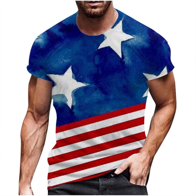 Birdeem Mode Hommes T-Shirt Décontracté à Manches Courtes Col Rond Imprimé Blouse