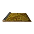 thumbnail image 2 of Ahgly Company Indoor Round Oriental Yellow Industrial Area Rugs, 8' Round, 2 of 4