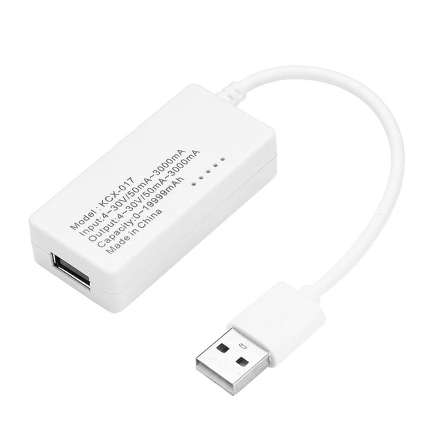 Probador de capacidad USB, 4V-30V 0-3A Mini probador de voltaje USB Detector de corriente compacto y liviano