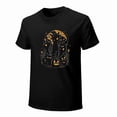 thumbnail image 1 of Fun Halloween T-shirt Autumn Pumpkin Short Sleeve Cats T-shirt Unisex tees Halloween Elements T-shirt, 1 of 5
