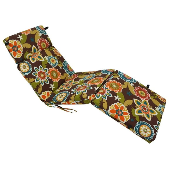 Blazing Needles 72-inch by 24-inch Patterned Polyester Outdoor Chaise Lounge Cushion