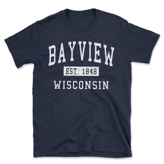 Bayview Wisconsin Classic Established Men's Cotton T-Shirt