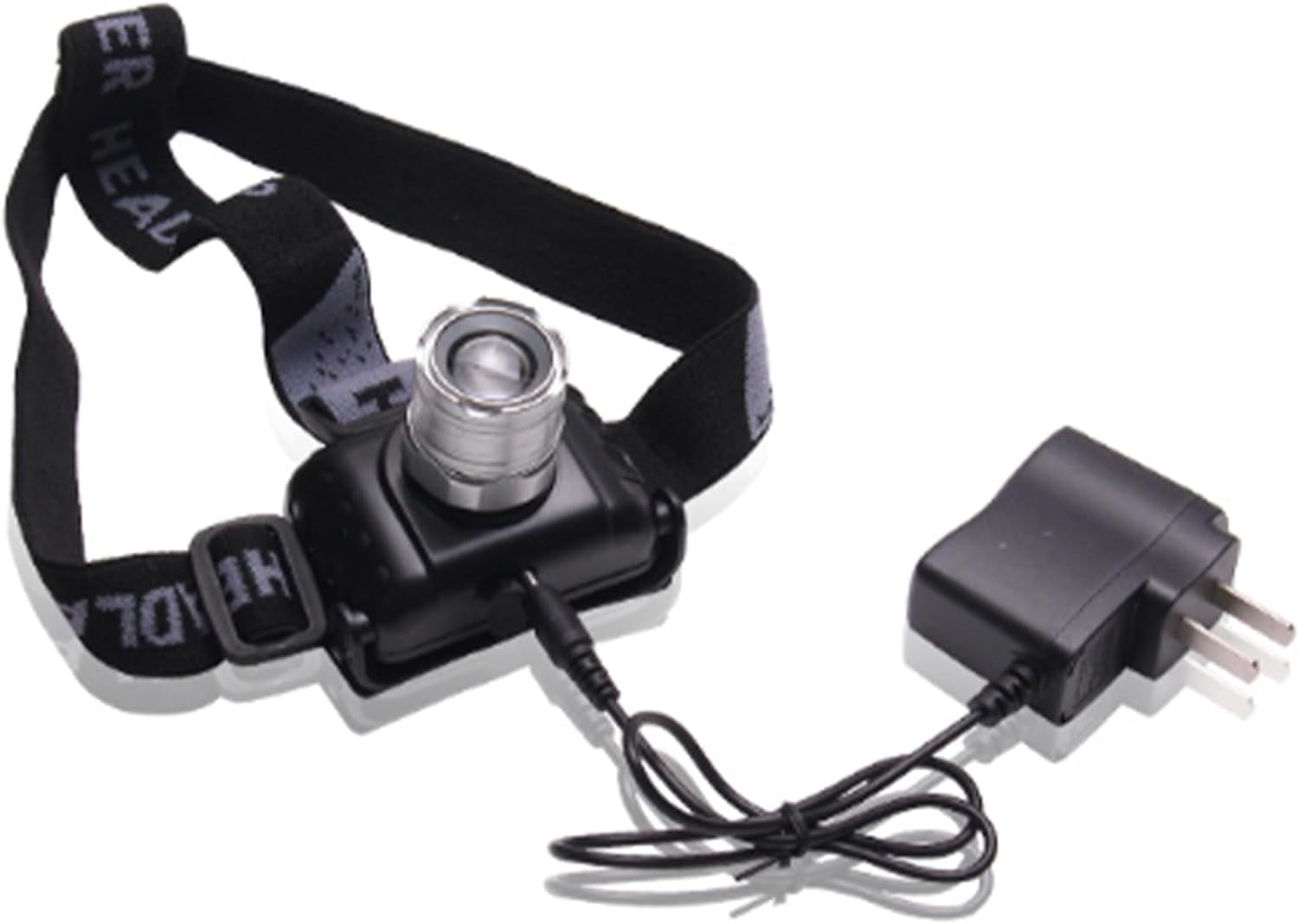 Rechargeable Head-Mounted Flashlight：Head Lamp with A White Light Lamp Tube and A Small Laser Lamp, Led Headlight for Fishing, Running at Night,Camping,Cycling