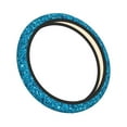 thumbnail image 2 of Haiem Blue Glitter Print Steering Wheel Cover 15 Inches for Women Men, Neoprene Anti-Slip Steering Wheel Grip Wrap Car Accessories Protective Case Cover for Vehicle Truck SUV, 2 of 8