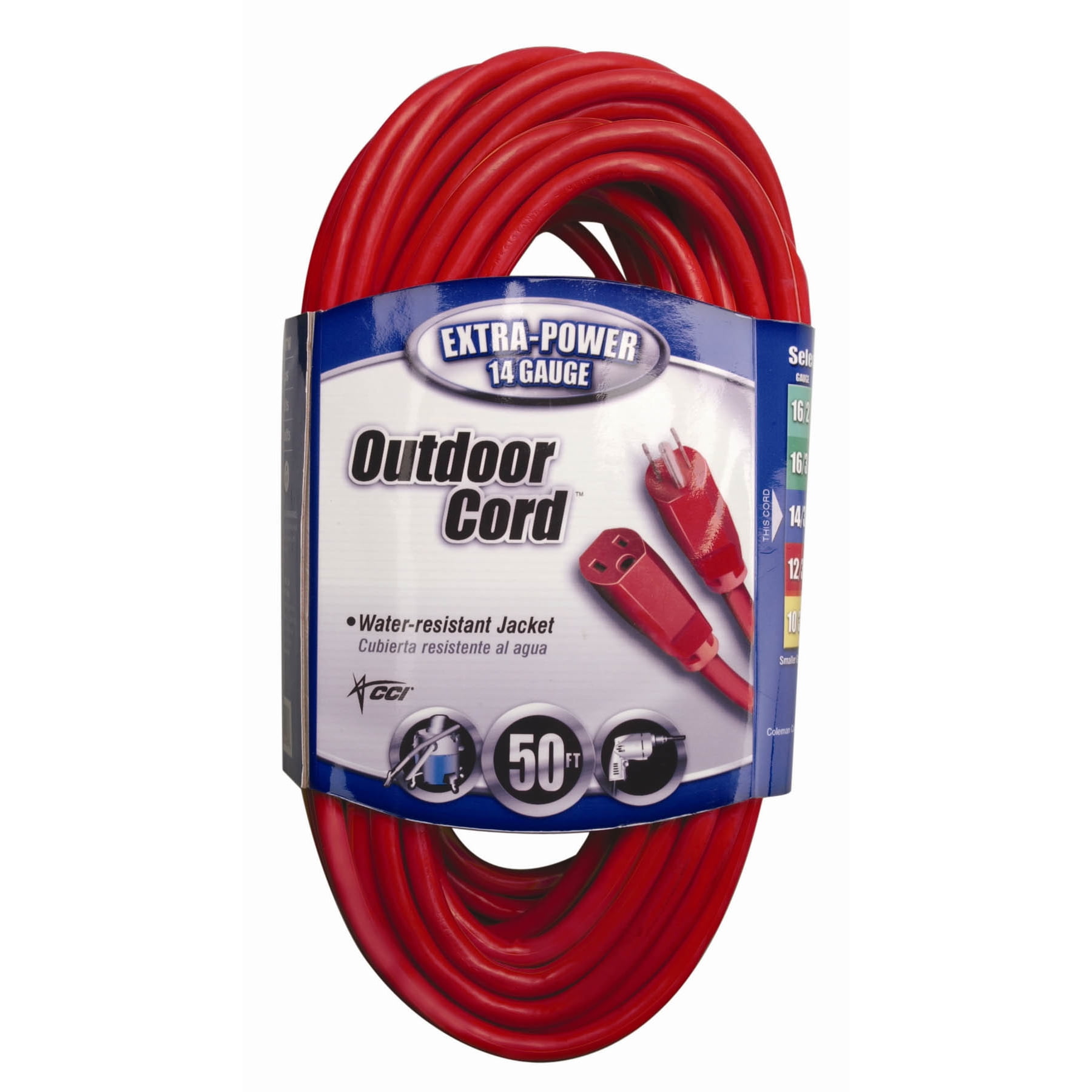 Coleman Cable 2408SW8804 50' 14 3 Red Extension Cord by COLEMAN CABLE - SOUTHWIRE