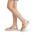 thumbnail image 6 of DREAM PAIRS Women's Comfortable Open Toe Flat Sandals Fashion One Band Summer Dessy Sandals, 6 of 7
