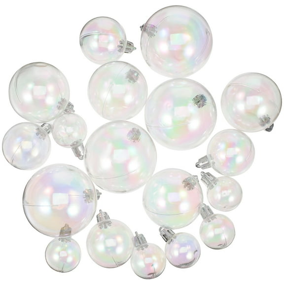 FRCOLOR Sturdy Plastic Christmas Ornaments for Holiday and Party Decoration 18Pcs