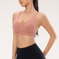 thumbnail image 5 of Povozer Women's Sports Bras Fitness Workout Padded Yoga Bra Criss Cross Back(Pink,XL), 5 of 6