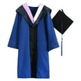 thumbnail image 1 of 1 Set Graduation Uniform Super Soft Wear Resistant Polyester Bachelor Hat Graduation Cloak Photography Props Set for College, 1 of 9
