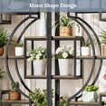 thumbnail image 3 of LGHM 9-Shelf Bookshelves set of 2, Modern 71 Inch Tall Bookcases with Metal Frame for Living Room, Bedroom, Home Office, Rustic Brown, 3 of 9