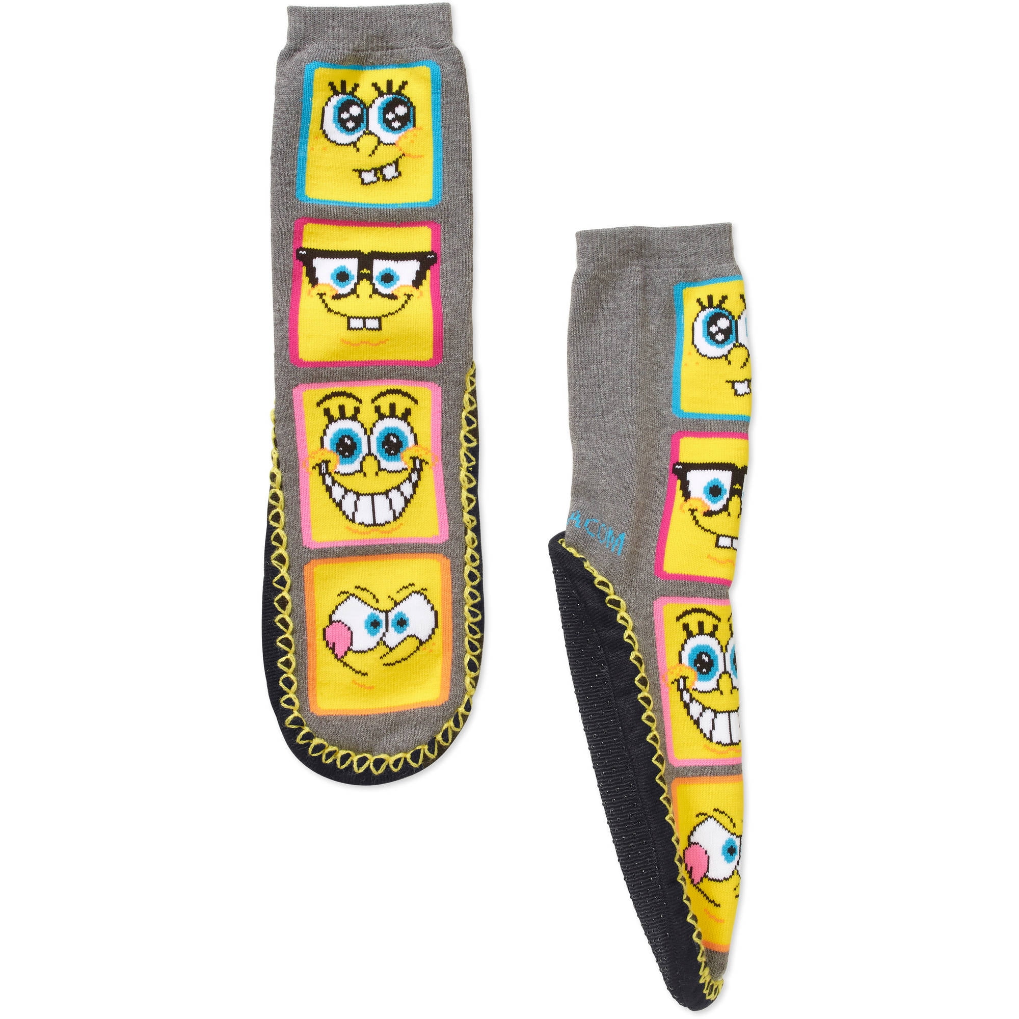 Childrens Girls Boys Spongbob Squarepants Slipper Gripper Bed Socks Winter Warm