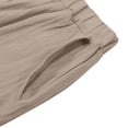 thumbnail image 7 of Lenpel Womens Cotton Linen Cropped Pants Summer Casual Ruffle Elastic Waist Ankle Trousers Loose Cute Pants with Pockets for Beach, 7 of 7