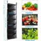 thumbnail image 2 of Paquete de 2 bolsas para macetas de pared, 7 bolsillos para colgar en la pared, para exteriores, jardinería interior, bolsas para macetas verdes verticales, 2 uds., 7 bolsillos Xemadio QH-232, 2 of 6