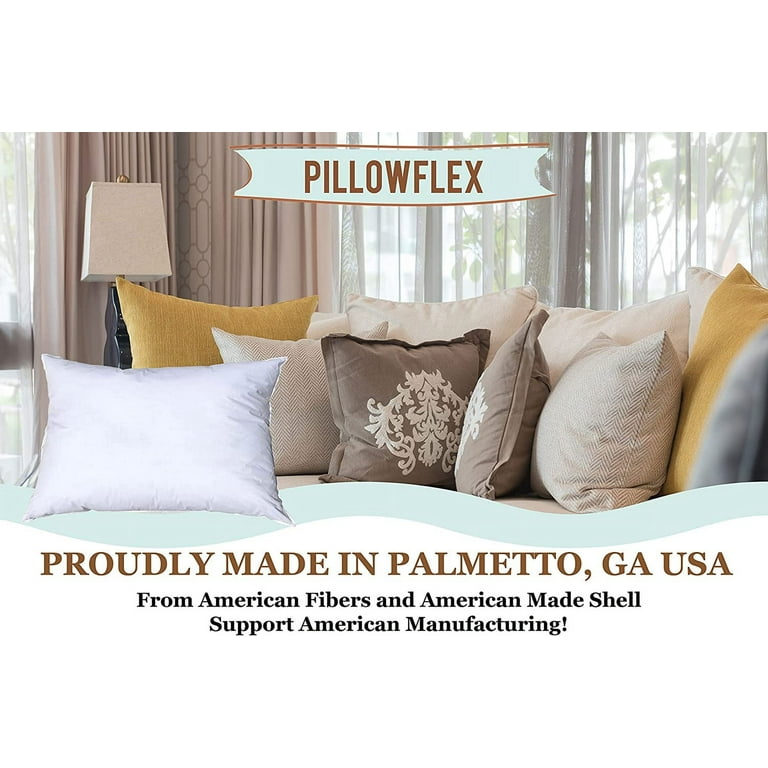 13x19 Inch Pillowflex Premium Polyester Filled Pillow Form Insert Machine Washable Oblong Rectangle Made in USA