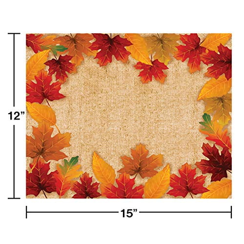 325219 Fall Leaves Placemats, 12' x 15', Multicolor