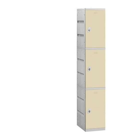 Salsbury Assembled Triple Tier 1 Wide Locker Color Tan