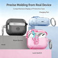 thumbnail image 2 of Multifunction Built in Magnets Lock Clear Case Cover for AirPods, Original Look Transparent Case with Hidden Phone Stand, Top-Connected Earbud Skin Ultra Thin Soft Silicone TPU Protector, 2 of 8