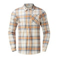 thumbnail image 5 of Frontwalk Plaid Button Up Shacket for Mens Check Print Shirt Jacket Casual Winter Fall Long Sleeve Outwear Tops with Pocket, 5 of 7