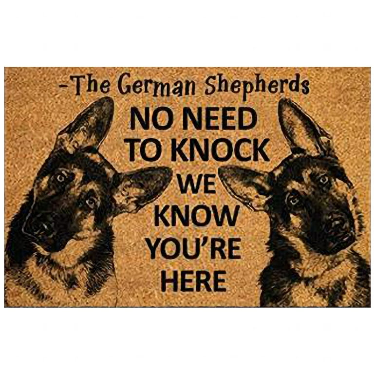 Vikakiooze The German Shepherds Door Mat,We Know You Are Here Dogs Door  Mats, Funny German Shepherd Doormat, Welcome German Shepherd Mats Home  Kitchen