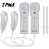 Luxmo 2in1 Built in Motion Plus Remote Controller Nunchuck Set for Wii&Wii U Console Video Games(2 Pack)
