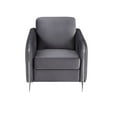thumbnail image 3 of Accent Chairs Hadriano 32"W Gray Velvet Modern Chic Accent Armchair,Fabric Accent Chairs, 3 of 6