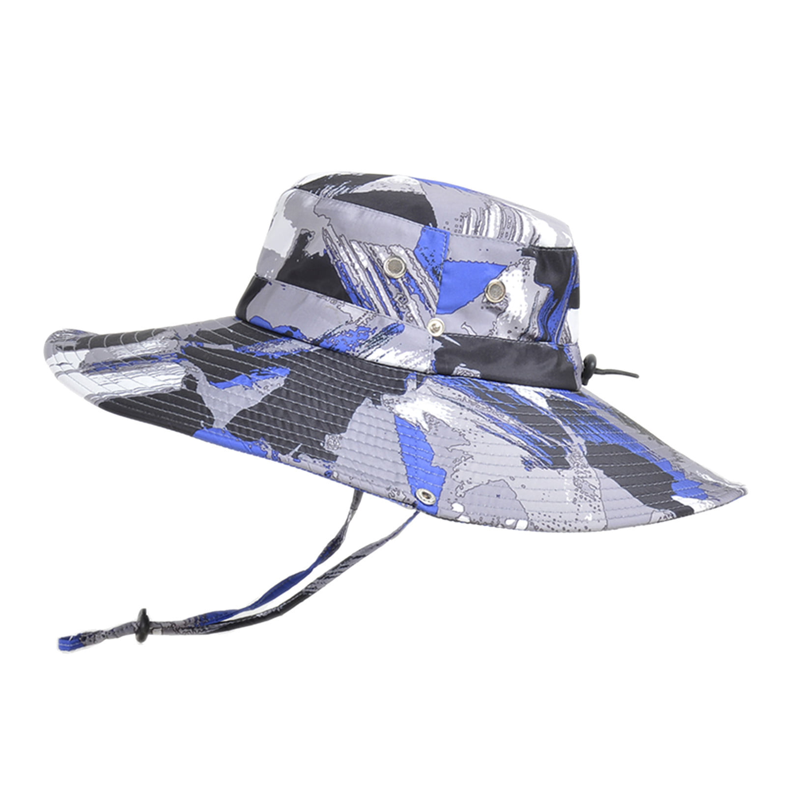 WEAIXIMIUNG Men Mountaineering Fishing Camouflage Hood Rope Outdoor Shade  Foldable Casual Bucket Hat Womens Bucket Hats Spring Gray 