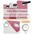 thumbnail image 6 of Pink Geometric Blackout Curtains, Light Blocking Print Window Curtains, Watercolor Ombre Modern Abstract Art Thermal Insulated Window Drapes for Living Room Kitchen Cafe 2 Panels, 84"W x 63"L, 6 of 9