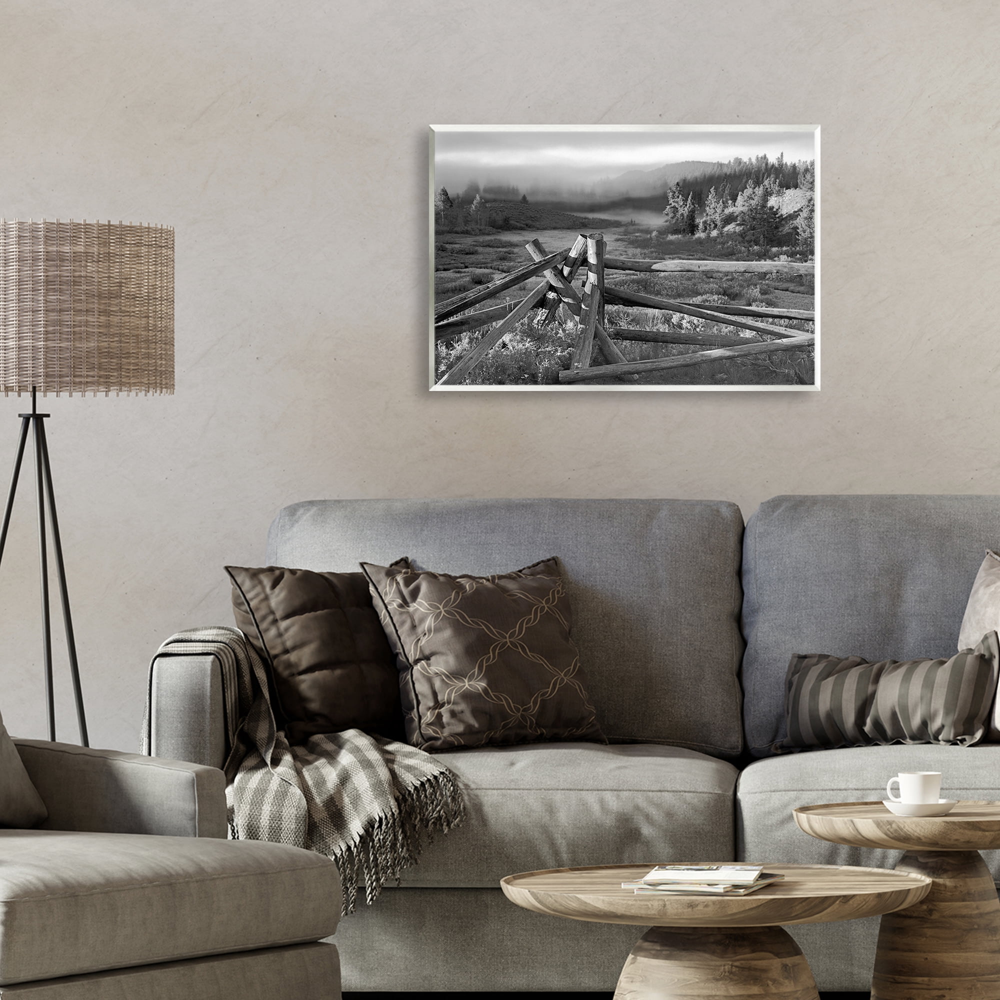 Grand Tetons Fence Beyond Wall Plaque Art, design by MJ Photography