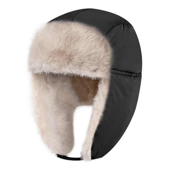 REDESS Winter Trapper Hat for Boys Girls，Earflap Cap Waterproof &Windproof Beanie Faux Fur Lined Kids Hat