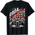 thumbnail image 1 of Formula Racing Circuit Schedule Gear 2024 Grand prix places T-Shirt - White - M, 1 of 2