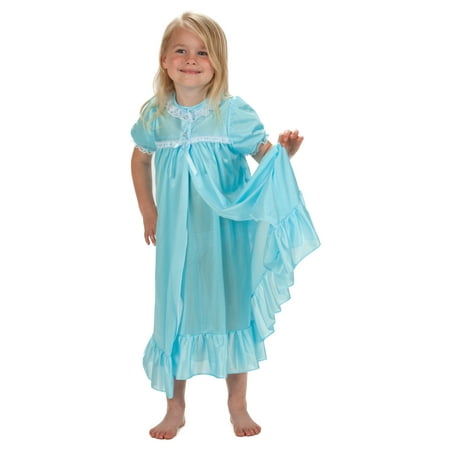 

Laura Dare Girls Short Sleeve Tradition Peignoir Set in Solid Colors 2T - 14