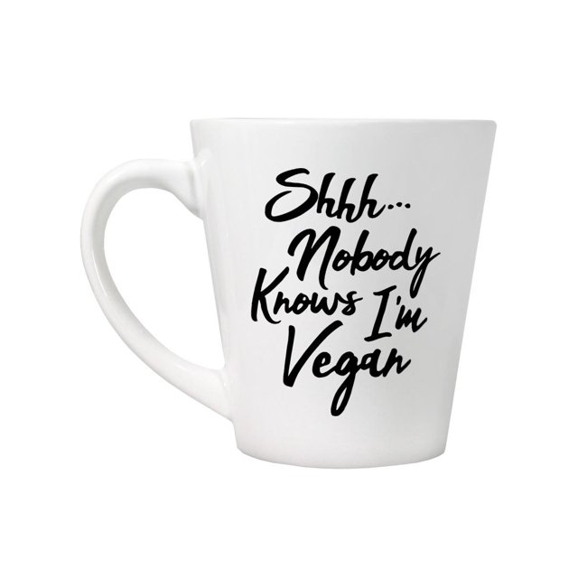 Grindstore - Taza Nobody Knows Im Vegan (Blanco, Negro)