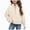 H305-Beige, variant on TOWED22 Girls Half Zip Sweatshirt Solid Fleece Quarter Zip Pullover Hoodis Fall Clothes for Teen Girls Thumb Hole,11-12 Y